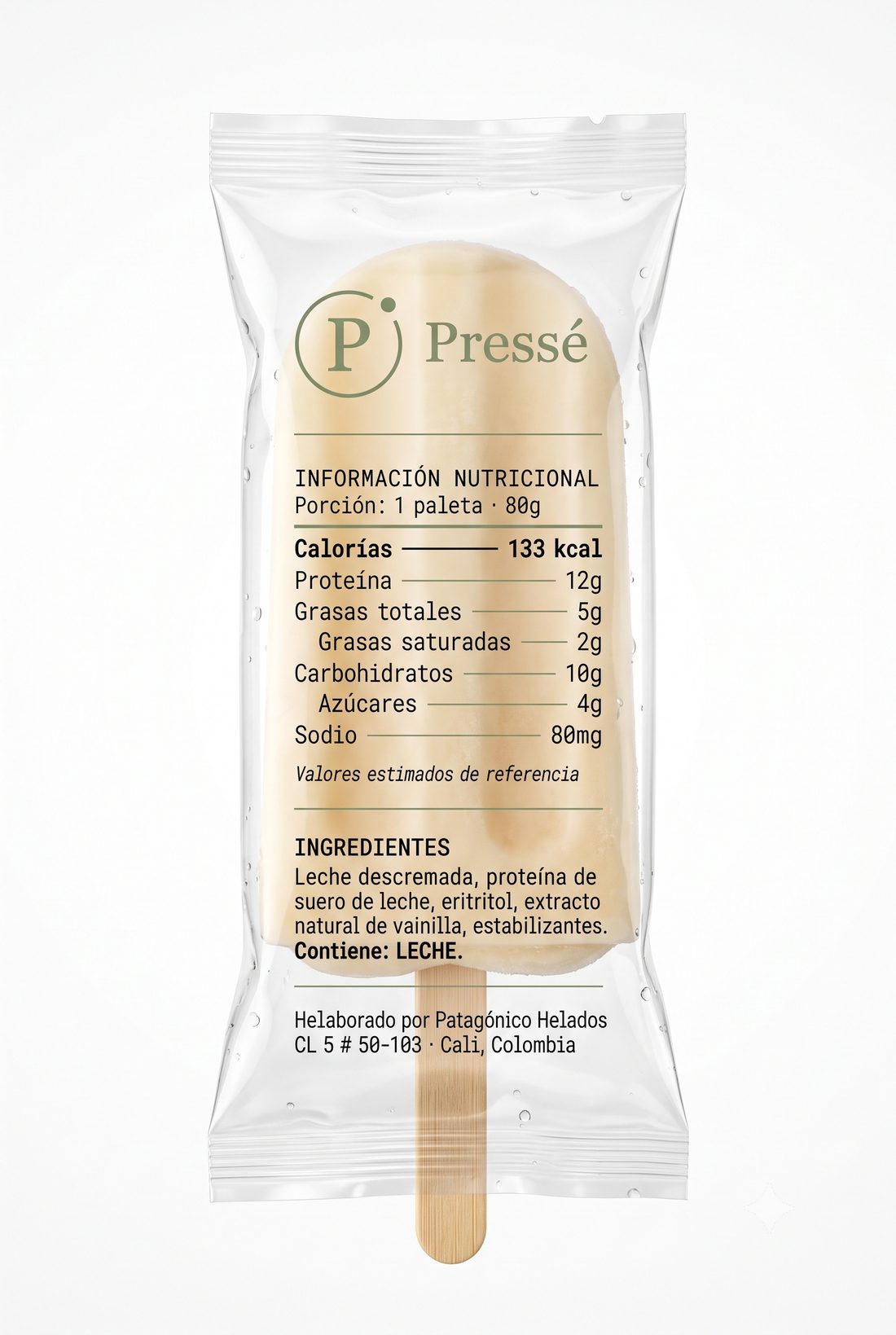 Reverso con información nutricional